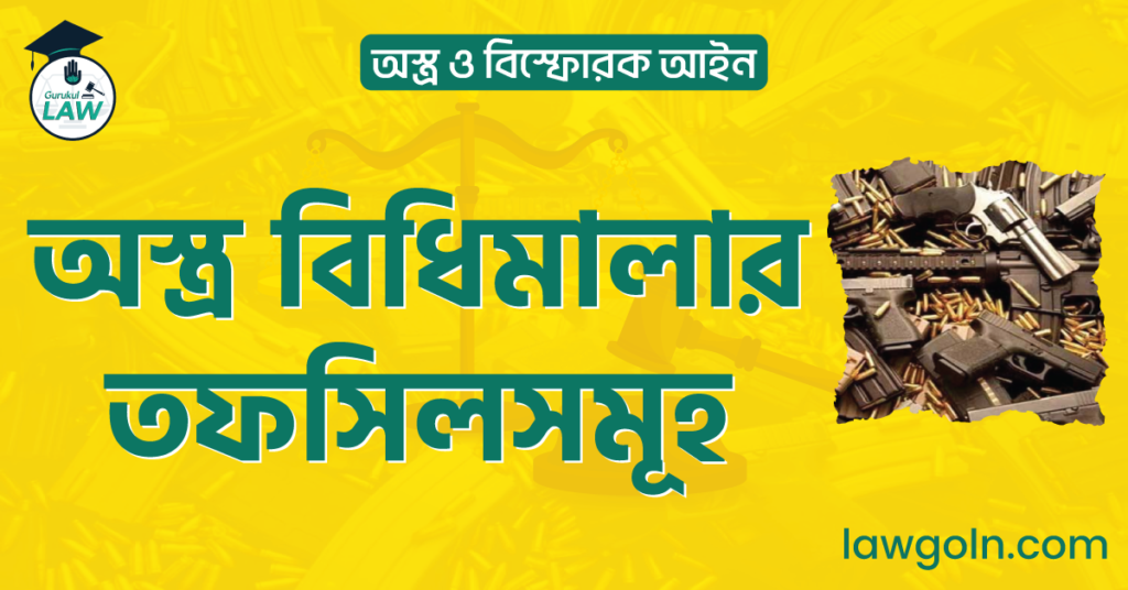 অস্ত্র বিধিমালার তফসিলসমূহ