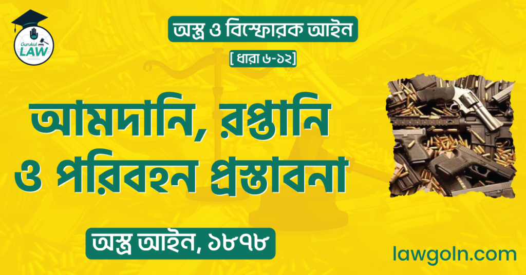 আমদানি, রপ্তানি ও পরিবহন প্রস্তাবনা